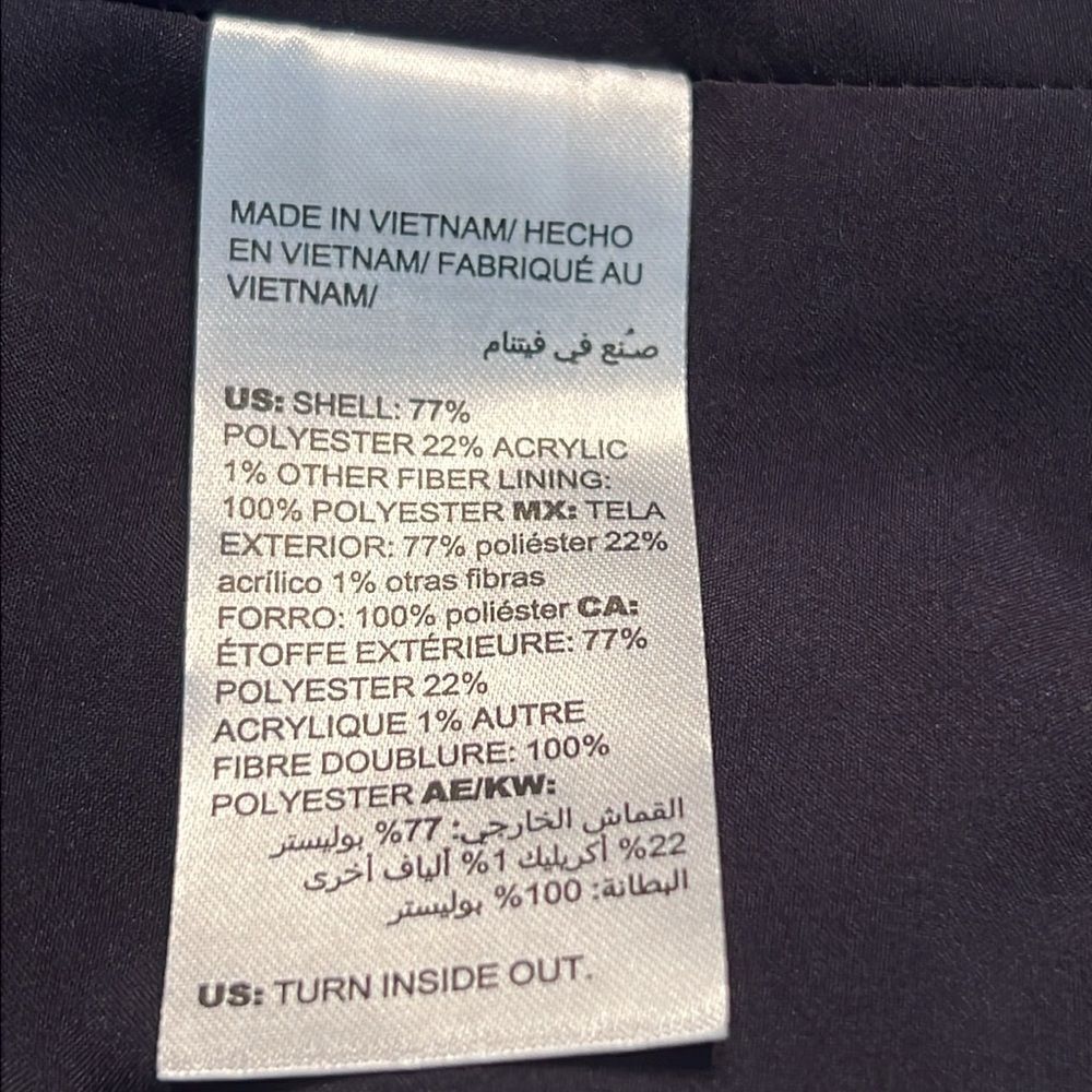 Chico’s Jacket Navy Blue and white with silver accents Chico’s 1 is US 8 - Picture 11 of 14